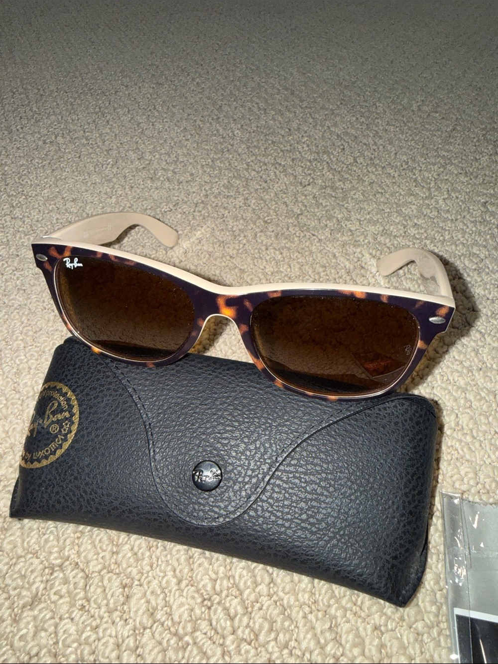 Ray-Ban Women’s Tortoiseshell Sunglasses with Brown Lenses - Picture 4 of 4